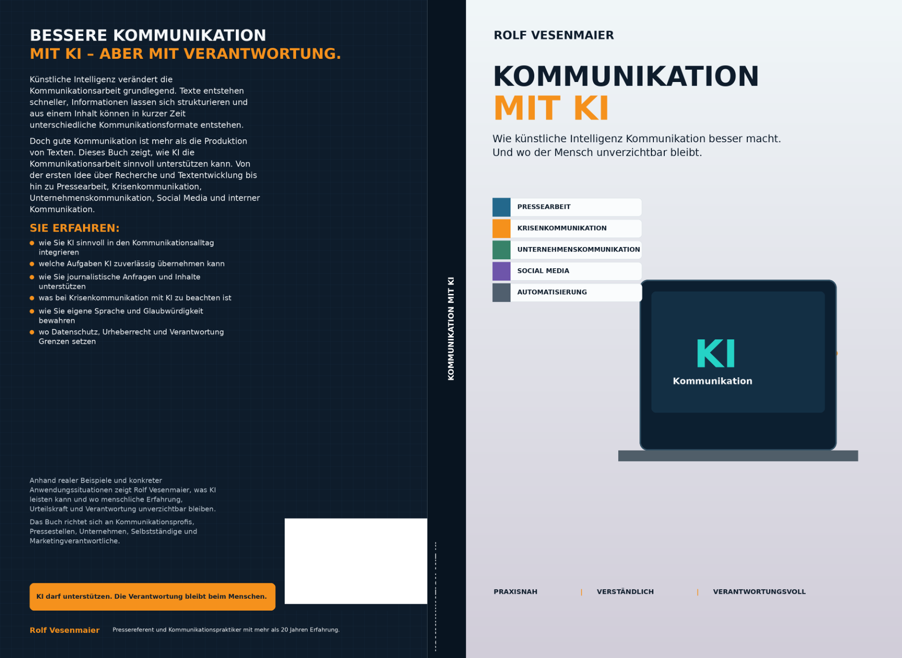 Buchcover Kommunikation mit KI von Rolf Vesenmaier